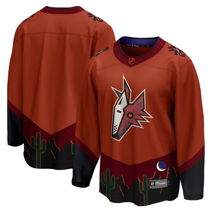 Men Arizona Coyotes Fanatics Branded Burnt Orange Special Edition Breakaway Blank NHL Jersey